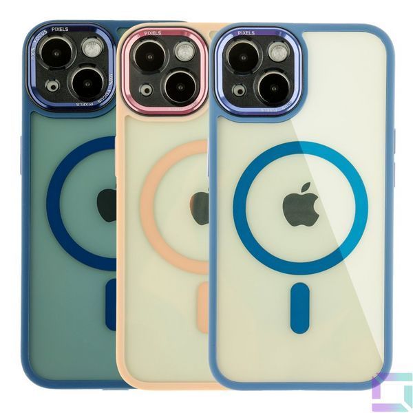 Чехол TPU+PC+Metal Calais with MagSafe для iPhone 13 Black 2020000406068 фото