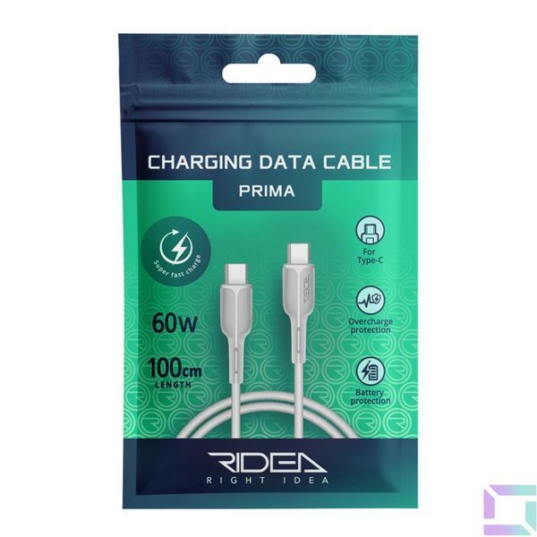 USB Ridea RC-M221 Prima 60W Type-C to Type-C Белый 6902013710188 фото