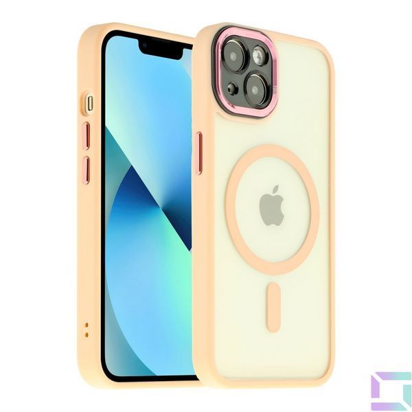 Чехол TPU+PC+Metal Calais with MagSafe для iPhone 13 Black 2020000406068 фото
