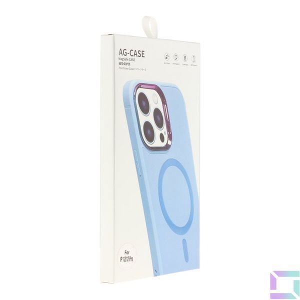 Чохол AG-Glass Chrome Camera with Magsafe для iPhone 12 Pro Max Blue 2020000341987 фото