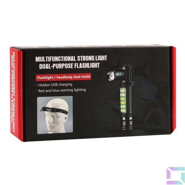 Фонарь Тактический D55 LED Red and Blue Черный 2020000464181 фото