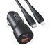 Автомобільний Зарядний Пристрій Ridea RCC-47115 QPow Pro 1USB/1USB-C PD/QC 47.5W+Type-C to Lightning Чорний 6902020132225 фото 2