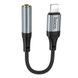 Переходник Hoco LS36A iP to AUX 3.5mm (Female) 12cm Серый 6942007663618 фото 1