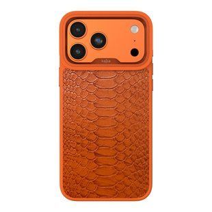 Чохол Kajsa Glamorous Collection Snake Pattern with MagSafe для iPhone 17 Pro Max Orange Plus O-Ring 4894505256934 фото