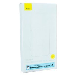 Захисне скло Baseus Crystal 0.3 mm для iPhone 13 Pro Max/14 Plus (2 шт) SGBL100202 Прозорий 6932172615666 фото