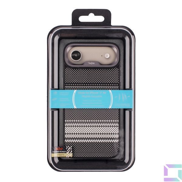 Чохол Kajsa Resort Collection Gradient Stripe with MagSafe для iPhone 17 Air Black O-Ring 2020000507543 фото