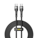 Кабель USB YOKI EXTRA YK-EX11 Type-C to Type-C 60W 2m Чорний 6907858579204 фото 2