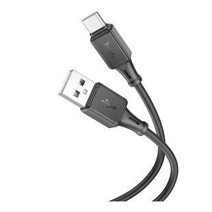 Кабель USB Hoco X101 Assistant Silicone Type-C 3A 30шт. Чорний 6942007604079 фото