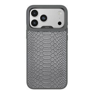Чехол Kajsa Glamorous Collection Snake Pattern with MagSafe для iPhone 17 Pro Max Grey O-Ring 4894505233133 фото