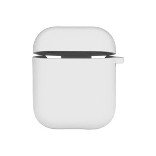 Чехол Silicone Case with microfibra для Airpods 1/2 Цвет 09.White 2020000367932 фото