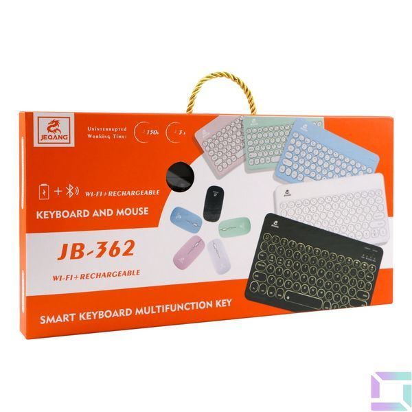Бездротова Клавіатура і Миша JEQANG JB-362 Чорний 2020000372110 фото