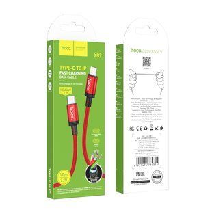 Кабель USB Hoco X89 Wind PD20W Type C to Lightning М'ята упаковка Чорний 2020000521099 фото