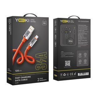 USB YOKI ULTRA YK-UL61 Type-C 3A 1.2m Оранжевый 6907858579877 фото
