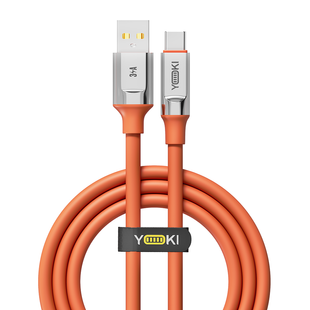 USB YOKI ULTRA YK-UL61 Type-C 3A 1.2m Цвет Оранжевый 6907858579877 фото