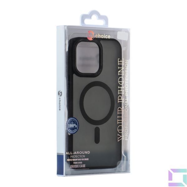 Чехол TPU+PC Goldencis Matte with MagSafe для iPhone 16 Pro Max Black 2020000444756 фото