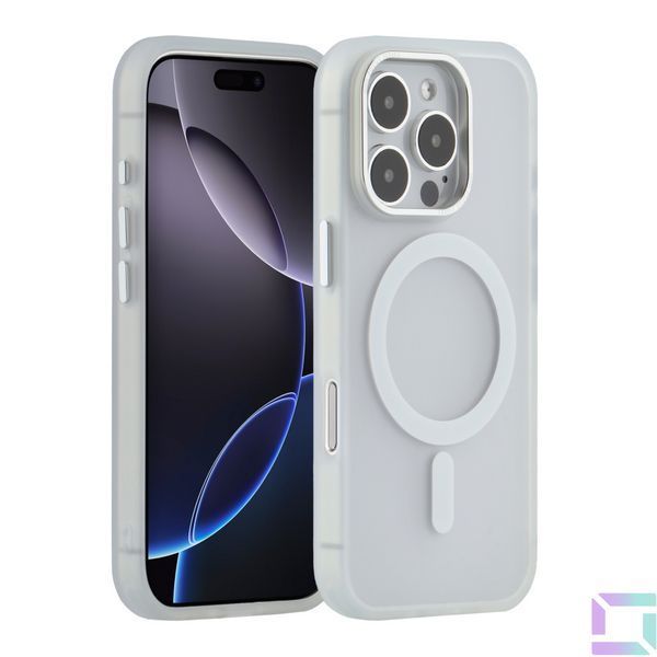 Чехол TPU+PC Goldencis Matte with MagSafe для iPhone 16 Pro Max Black 2020000444756 фото