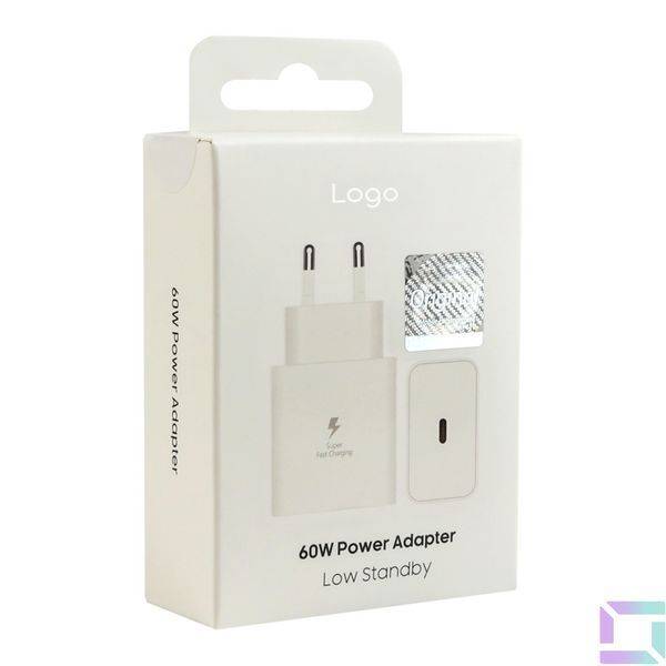 Мережевий Зарядний Пристрій for Samsung 1USB-C QC/PD60W 1:1 Білий 2020000519690 фото