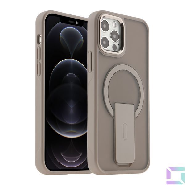 Чохол TPU+PC FlexGuard Magnetic Ring Stand для iPhone 12/12 Pro Titanium 2020000466536 фото