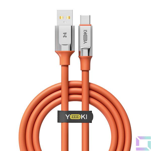 USB YOKI ULTRA YK-UL61 Type-C 3A 1.2m Цвет Оранжевый 6907858579877 фото