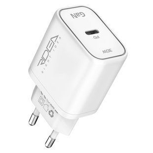 Мережевий Зарядний Пристрій Ridea RW-GaN30BC 30W Boost Plus C PD&QC Бiлий 6922021975225 фото