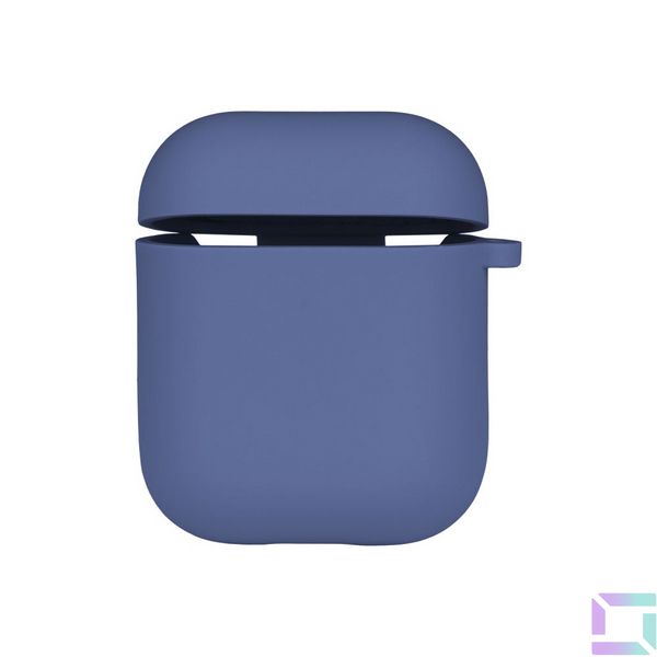 Чохол Silicone Case with microfibra для Airpods 1/2 Колір 08.Dark blue 2020000368069 фото