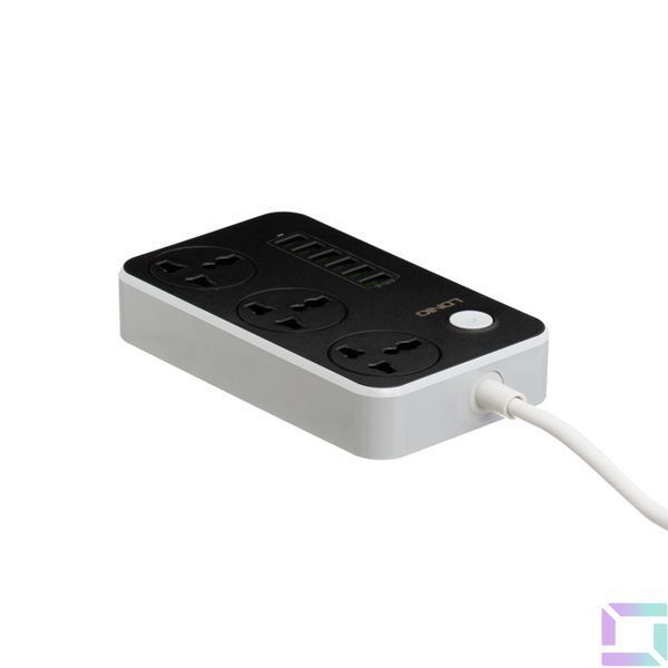Мережевий Подовжувач LDNIO SC3604 6USB-A / 3 Sockets 2m Чорний 6933138636046 фото