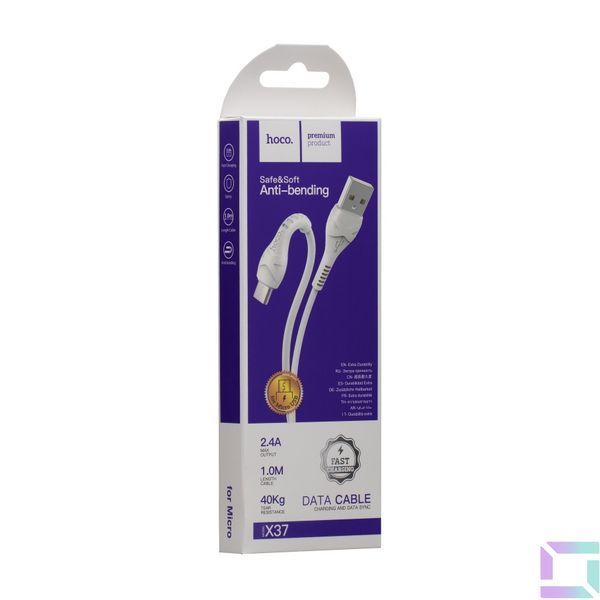 USB Hoco X37 Cool Power Charging Micro Белый 6931474710505 фото
