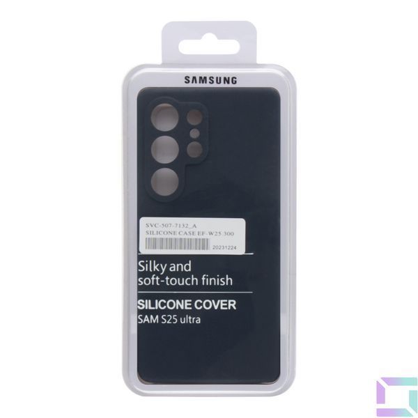 Чехол Liquid Silicone (AA) Full Camera для Samsung Galaxy S25 Ultra 5G (S938) 08.Dark Blue 2020000463252 фото