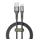 Кабель USB YOKI LED YK-LE17 Type-C 3A 1.2m Чорний 6907858579426 фото 2