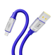 Кабель USB YOKI ULTRA YK-UL61 Lightning 2.4A 1.2m Колір Синiй 6907858579884 фото 4