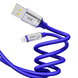 Кабель USB YOKI ULTRA YK-UL61 Lightning 2.4A 1.2m Колір Синiй 6907858579884 фото 6