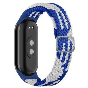 Ремінець для Xiaomi Mi Band 8/9/10 Elastic adjustment Blue/White 2020000424581 фото