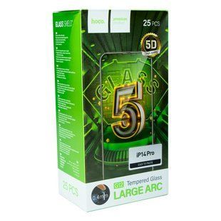 Защитное стекло Hoco G12 5D for Apple iPhone 14 Pro 25 шт Черный 6931474778970 фото