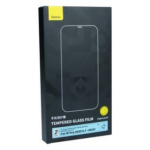 Захисне скло Baseus Crystal Антиударное 0.3 mm для iPhone 13 Pro Max/14 Plus (2 шт) SGJC030202 Прозорий 6932172617004 фото