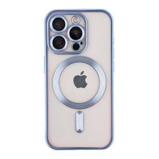 Чохол TPU Metallic Chrome Full Camera with Magsafe для iPhone 12 Pro Chrome Blue 2020000384397 фото