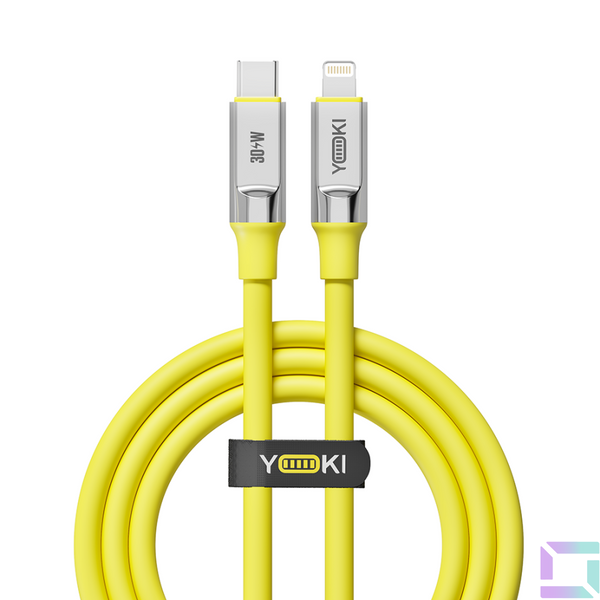 USB YOKI ULTRA YK-UL61 Type-C to Lightning 30W 1.2m Желтый 6907858579891 фото
