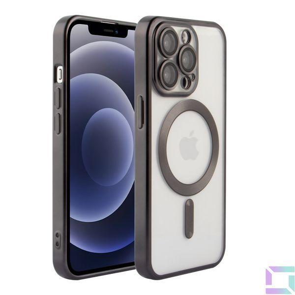 Чохол TPU Metallic Chrome Full Camera with Magsafe для iPhone 12 Pro Chrome Blue 2020000384397 фото