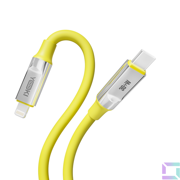 Кабель USB YOKI ULTRA YK-UL61 Type-C to Lightning 30W 1.2m Колір Жовтий 6907858579891 фото