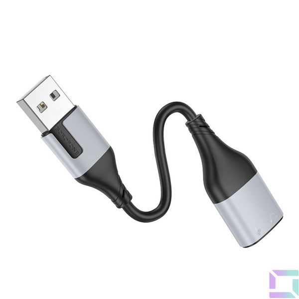 Переходник Borofone BV19 Creator 2-in-1 USB to 3.5mm Цвет Черный 6941991108365 фото