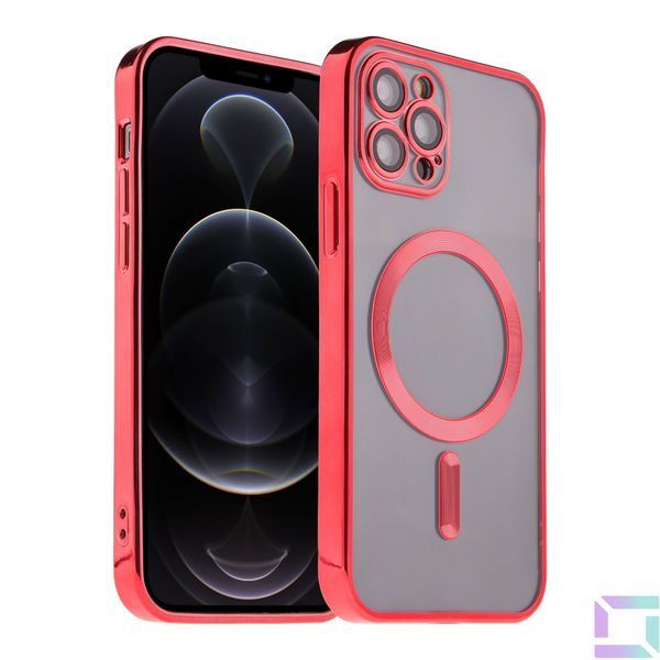 Чехол TPU Metallic Full Camera with Magsafe для iPhone 12 Pro Dark Purple 2020000342861 фото