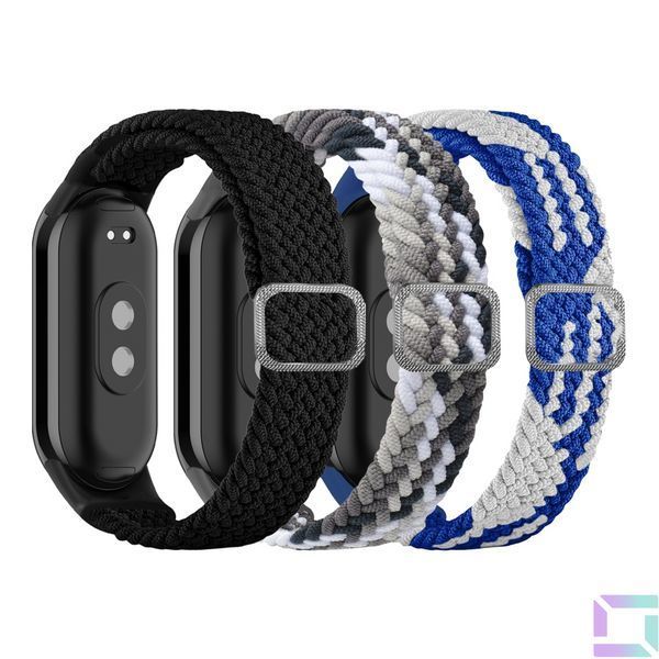 Ремінець для Xiaomi Mi Band 8/9/10 Elastic adjustment Blue/White 2020000424581 фото