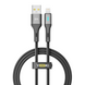 Кабель USB YOKI LED YK-LE17 Lightning 2.4A 1.2m Чорний 6907858579433 фото 2