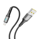 Кабель USB YOKI LED YK-LE17 Lightning 2.4A 1.2m Колір Чорний 6907858579433 фото 5