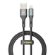 Кабель USB YOKI LED YK-LE17 Lightning 2.4A 1.2m Колір Чорний 6907858579433 фото 1