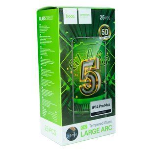 Защитное стекло Hoco G12 5D for Apple iPhone 14 Pro Max 25 шт Черный 6931474778987 фото