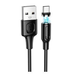 USB Borofone BX41 Amiable magnetic Type-C Черный 6931474738462 фото