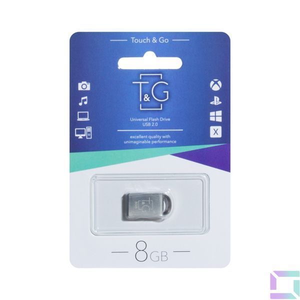 USB флеш-накопичувач T&G 8gb Metal 107 Сталевий 1931472584790 фото