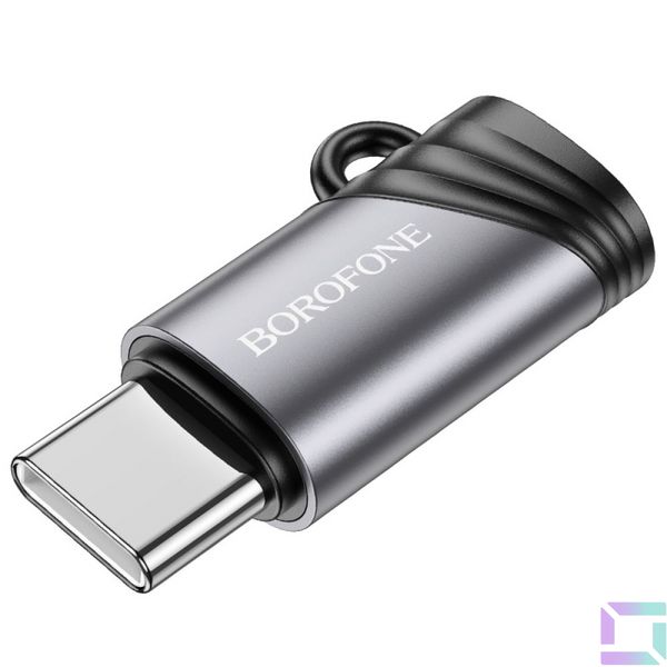 Переходник Borofone BV20 Type-C male to iP female adapter Цвет Черный 6941991110283 фото