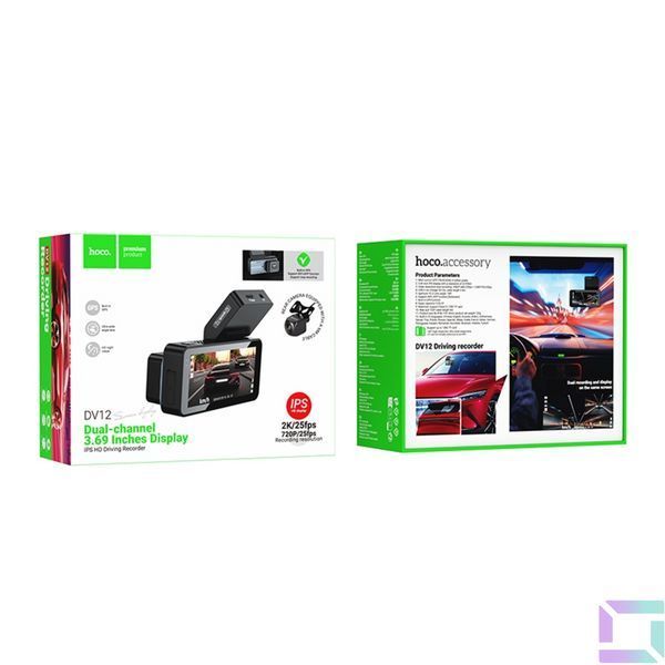 Видеорегистратор Hoco DV12 2K IPS Display WI-FI+GPS+Камера Серый 6942007640176 фото