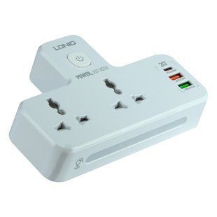 Сетевой Переходник с Ночником LDNIO SC2311 1USB-C / 2USB-A QC/PD20W / 2 Sockets/ Led lamp Белый 6933138691540 фото